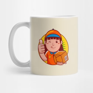 Courier Woman Mug